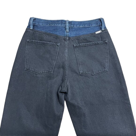 KANCAN JEANS REGAN HIGH RISE 90S BOYFRIEND TWO TONE SIZE 7/27 KC8680BK - Picture 5 of 12